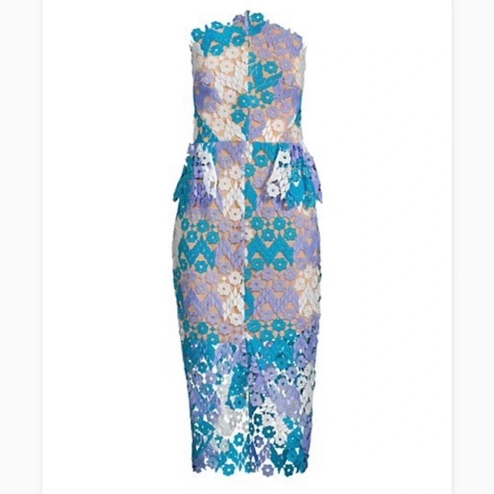 Elliatt Heavenly Creatures Optics Floral Lace Peplum Dress - Picture 2 of 6